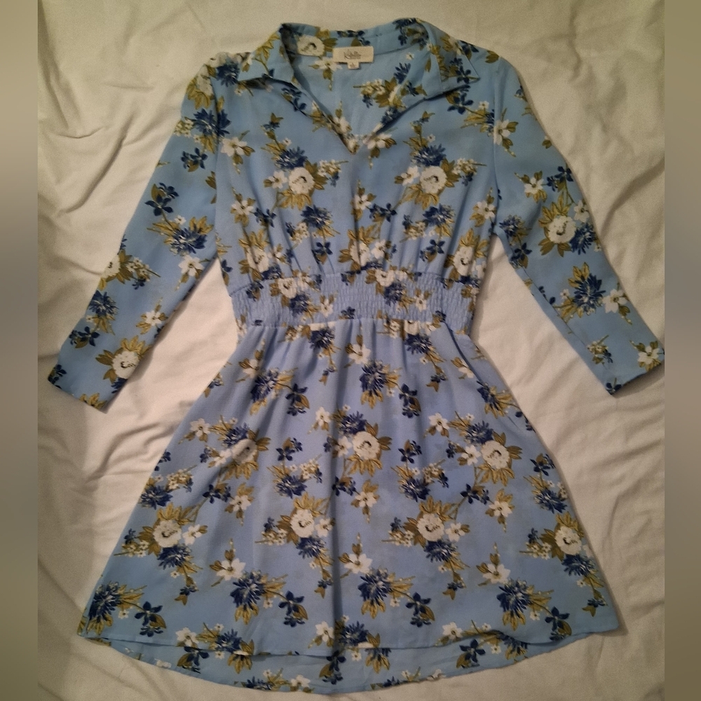 Floral Blue Maxi Dress